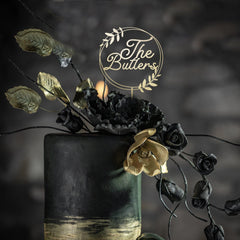 Wedding Wooden Cake Topper by TheBarkersArt, Mr and Mrs Last Name, Anniversary Personalised Cake Topper