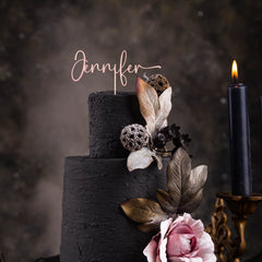 Wooden birthday Cake Topper with Name or Age, Personalised Party Decor, Custom Engagement Decor Bridal Shower FH1