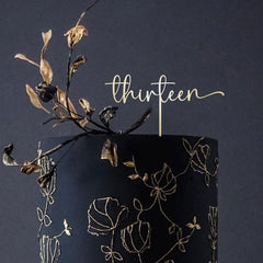 Wooden birthday Cake Topper with Name or Age, Personalised Party Decor, Custom Engagement Decor Bridal Shower FH1