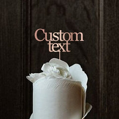 Wooden Custom Cake Topper with Your Text, Personalised Cake Decor, Birthday Anniversary Graduation Wedding Engagement
