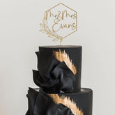 Wooden Mr and Mrs Cake Topper for Wedding, Script Font Personalised Anniversary Custom Engagement Topper KS2
