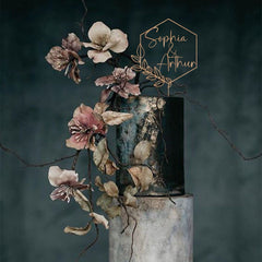 Wooden Mr and Mrs Cake Topper for Wedding, Script Font Personalised Anniversary Custom Engagement Topper KS2