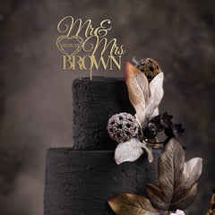 Wooden wedding Cake Topper with a Date, Mr and Mrs Last Name, Anniversary Personalised Custom Engagement Wood Decor Dr4