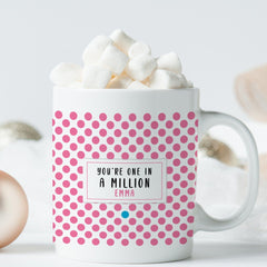 You're one in a million coffee mug set Pink or Blue Valentine's Day gift