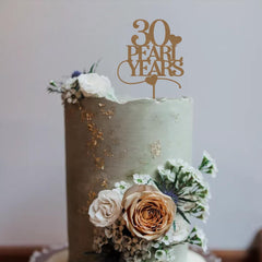 15 Crystal Years Wooden Anniversary Cake Topper 15th Crystal Anniversary Birthday Custom Anniversaries Party Decor