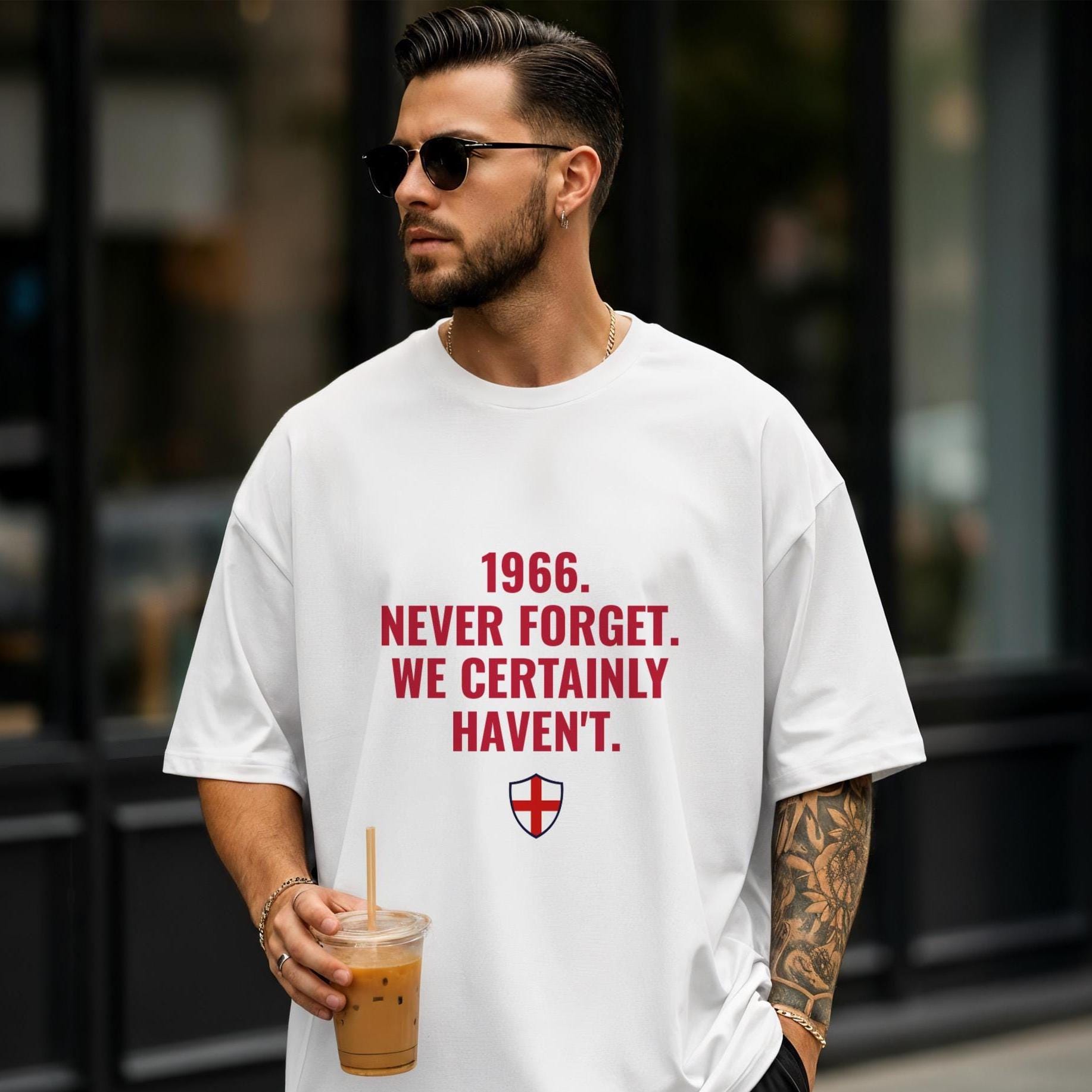 1966 England Football T-Shirt Funny Three Lions Gift for World Cup and Match Day Fans
