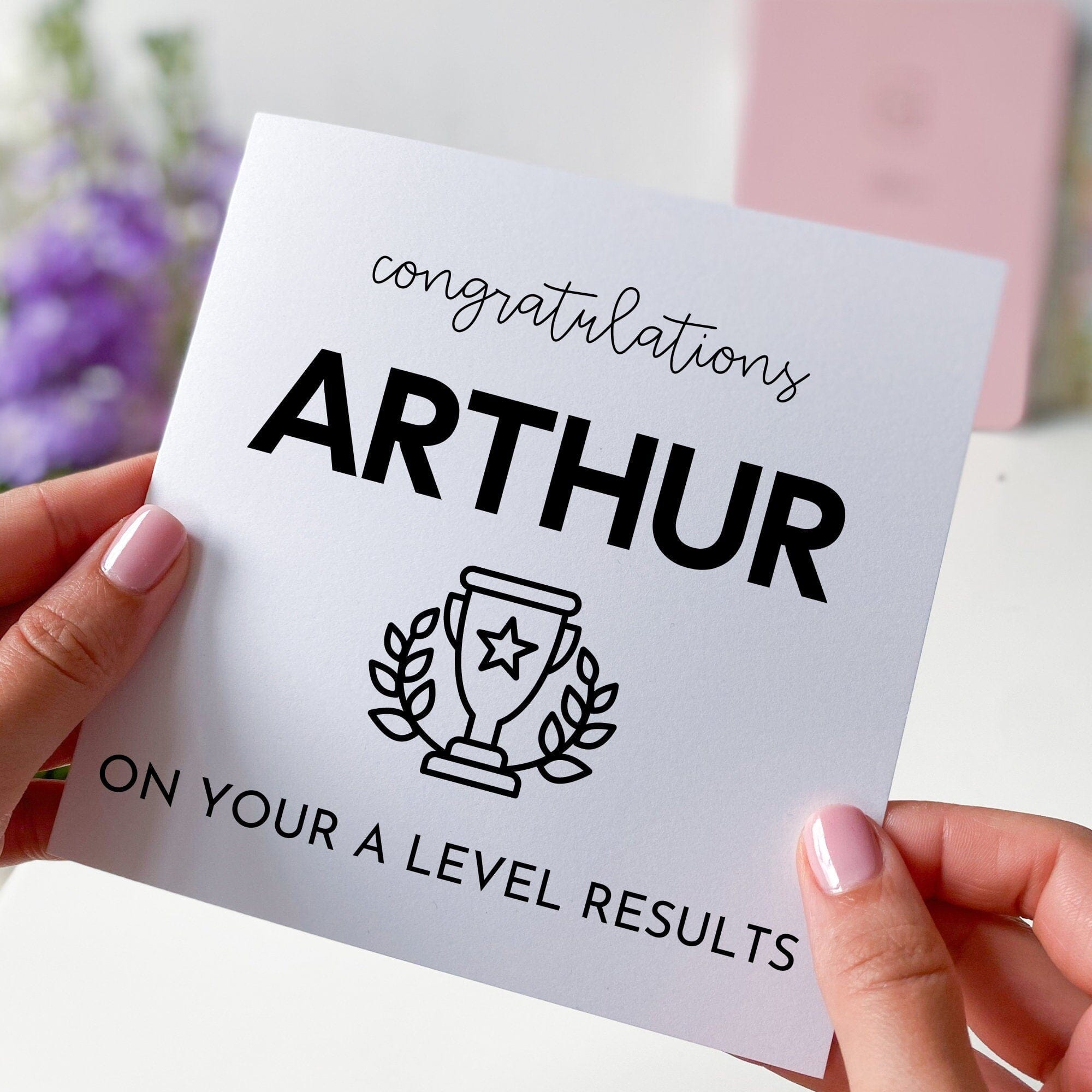 A Level Result Congratulations Card With Name Well Done Gift Card For Her Him Gift Greeting Card For Students On Your A Level Result Day