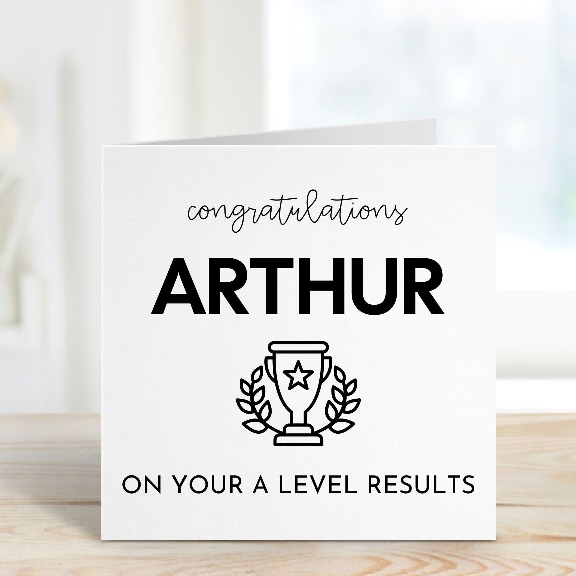 A Level Result Congratulations Card With Name Well Done Gift Card For ...