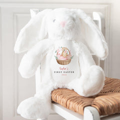 Baby’s First Easter Bunny – Personalised Gift for Baby Boy or Girl - Plush Toy Keepsake with Name