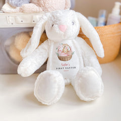 Baby’s First Easter Bunny – Personalised Gift for Baby Boy or Girl - Plush Toy Keepsake with Name