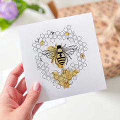 Bee Card Birthday Card Happy Birthday Gift Card Nature Lover Gift Card Birthday Card For Bee Loverâ Beeâ Concept Greeting Card