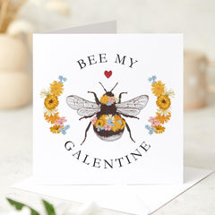 Bee My Galentine Card Floral Bumblebee Design for Best Friends Sisters or Special Galentine Celebrations Happy Galentine's Day