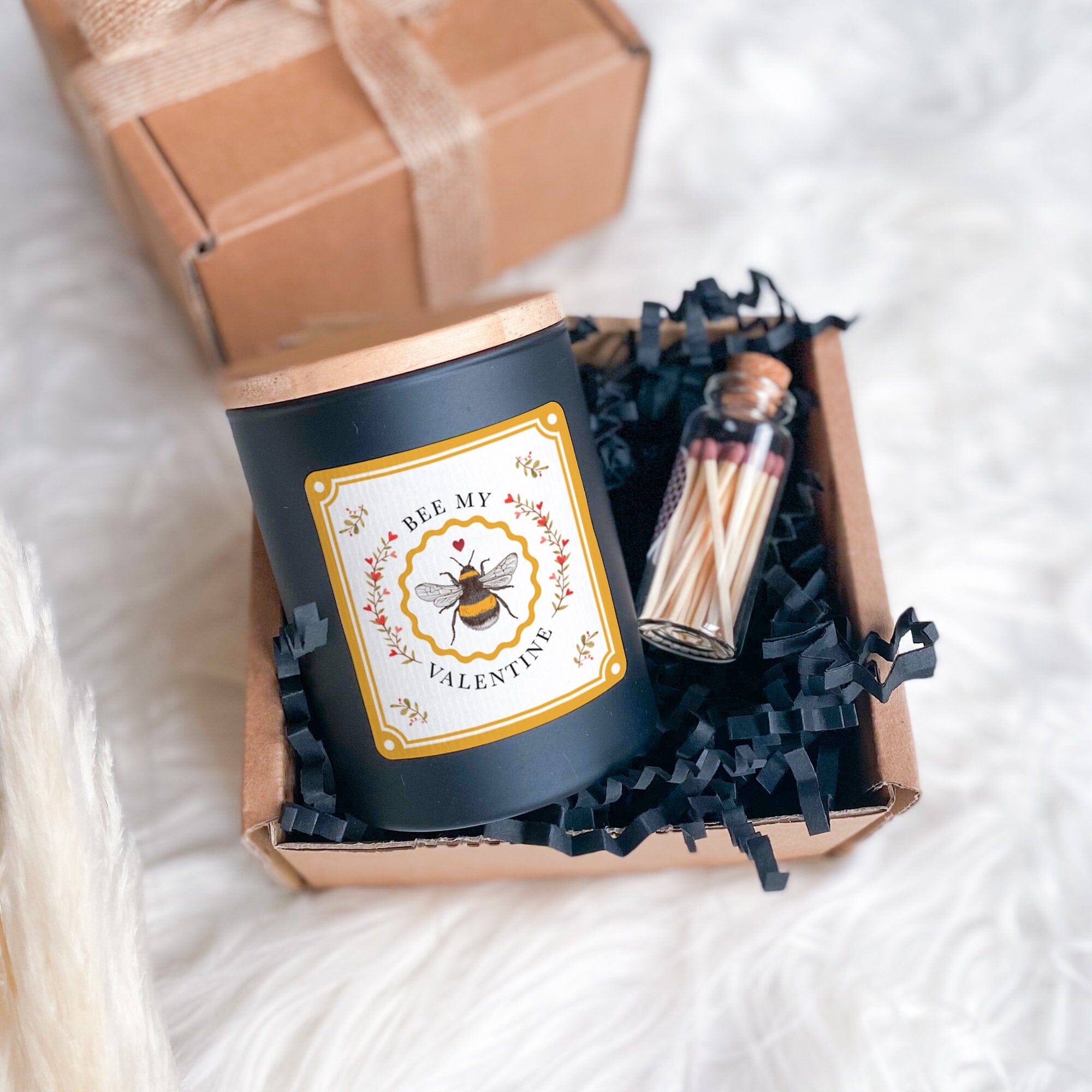Bee My Valentine Candle Gift For Her Gift For Him Soy Wax Candle Vegan Valentines Gift For Wife Girlfriend