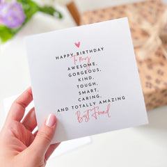 Best Friend Birthday Card Happy Birthday Card For Friend To My Amazing Friend Card Bestie Best Friend Birthday 18Th 21St 25Th 30Th 40Th 50Th