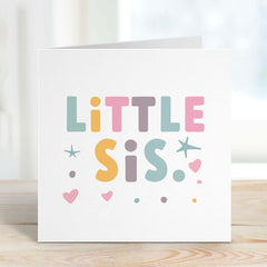 Big Sis Little Sis Card For Little Sis Big Sis Happy Birthday With Cute Colourful Stars Gift For Her Birthday Card For Sister New Baby