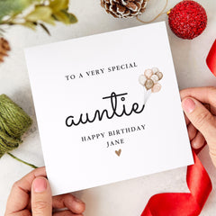 Birthday Card for Auntie To My Wonderful Auntie Personalised Birthday Card with Balloons from Niece or Nephew Fun Cute Appreciation Auntie's