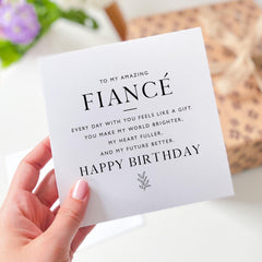 Birthday Card for Fiancé Elegant and Romantic Card for Her Him Heartfelt Message for Future Wife Husband