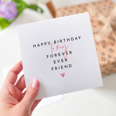 Birthday Card For Friend To My Forever Ever Friend Happy Birthday Card Bestie Best Friend Birthday 18Th 21St 25Th 30Th 40Th 50Th 60 Birthday