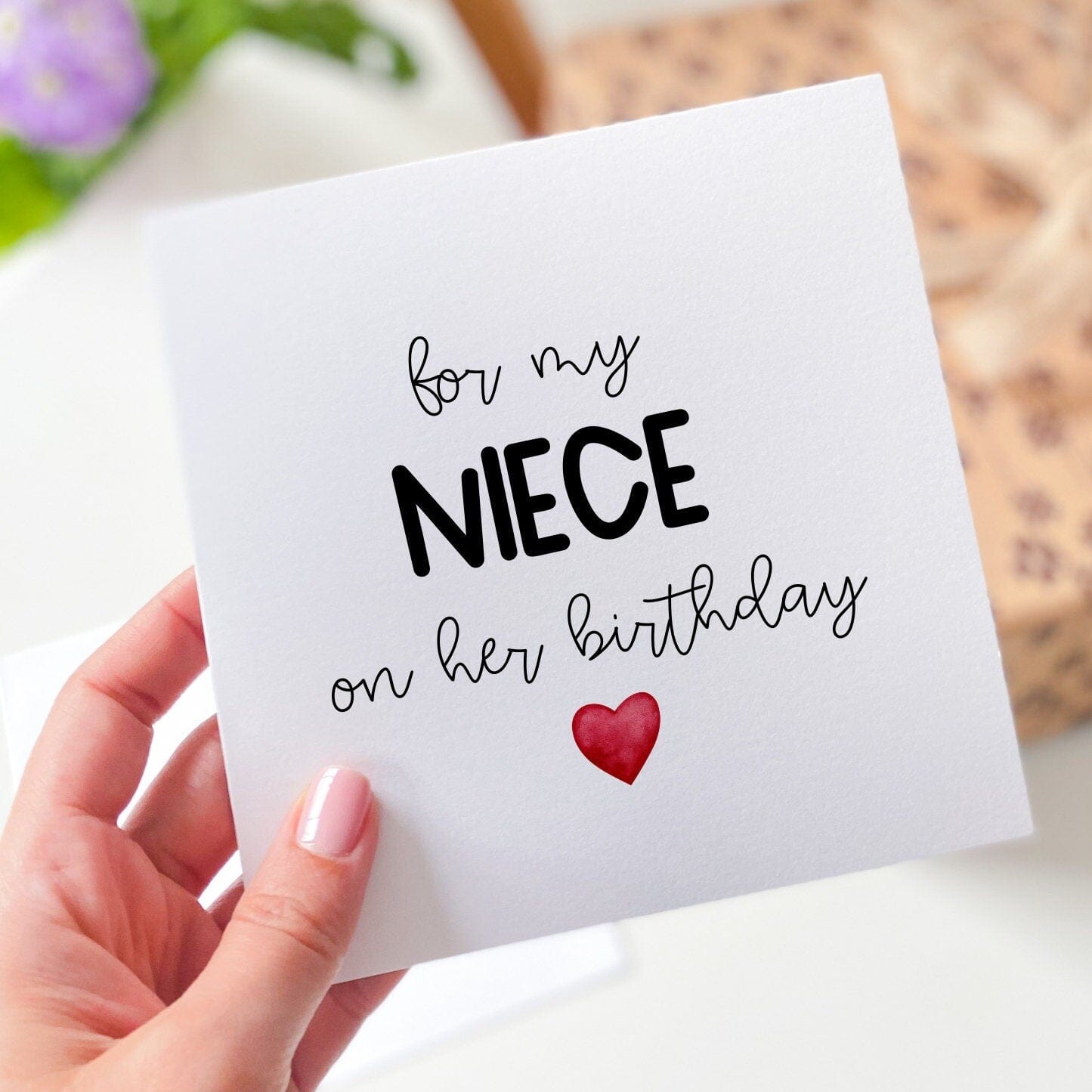 Birthday Card For Niece Greeting Cards Gift Card For My Niece With Cute Red Heart Gift Card To Niece