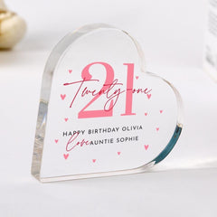 Birthday Gift for Daughter Niece Goddaughter Keepsake with Custom Name Milestone Birthday Decoration for Her 16th 18th 21st 30th 40th 50th