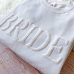 Bride Sweatshirt With 3D Letters, Bride To Be Jumper, Bridal Shower Engagement Gift, Bride To Be Jumper