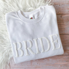 Bride Sweatshirt With 3D Letters, Bride To Be Jumper, Bridal Shower Engagement Gift, Bride To Be Jumper