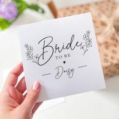 Bride To Be Card With Name Congratulations On Your Wedding Card Bridal Shower Hen Party Greeting Cards For Bride Floral Greeting Card