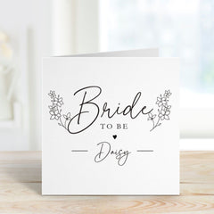 Bride To Be Card With Name Congratulations On Your Wedding Card Bridal Shower Hen Party Greeting Cards For Bride Floral Greeting Card