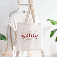 Bride Tote Bag Future Mrs. Design Elegant Hen Party or Bridal Shower Gift Stylish Wedding Tote for Bride to - Be Beach Bag