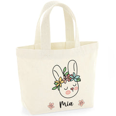 Bunny Design Easter Bag With Name Personalised Easter Gift For Boy Or Girl Bunny Egg Hunt Bags Baskets