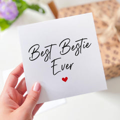 Card for Best Friend Best Bestie Ever Card Funny Birthday Thank You Christmas or Friendship Gift Card