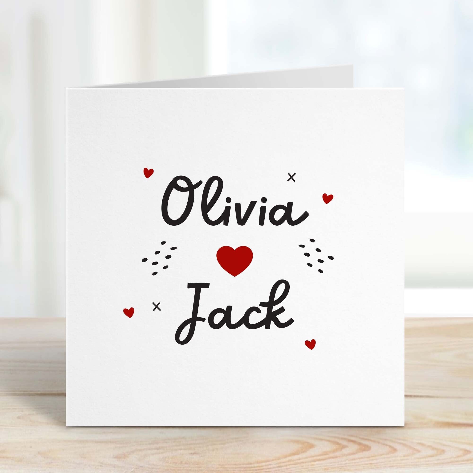 Card For Boyfriend Girlfriend Valentine's Day Love Card With Couple ...