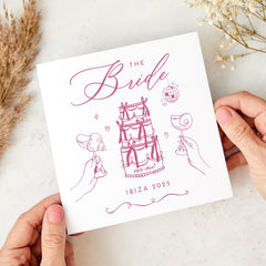 Card for Bride with a Place Fun Hen Party or Bridal Shower Card Girls Trip Hen Weekend Invitation