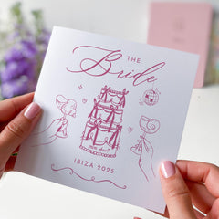 Card for Bride with a Place Fun Hen Party or Bridal Shower Card Girls Trip Hen Weekend Invitation