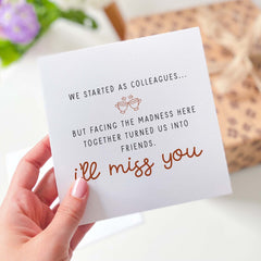 Card For Colleagues I'll Miss You Card For Her Him Sending You Leaving Job Card New Job Card From Friends Work Greeting Card For Colleague