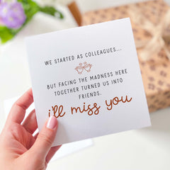 Card For Colleagues I'll Miss You Card For Her Him Sending You Leaving Job Card New Job Card From Friends Work Greeting Card For Colleague