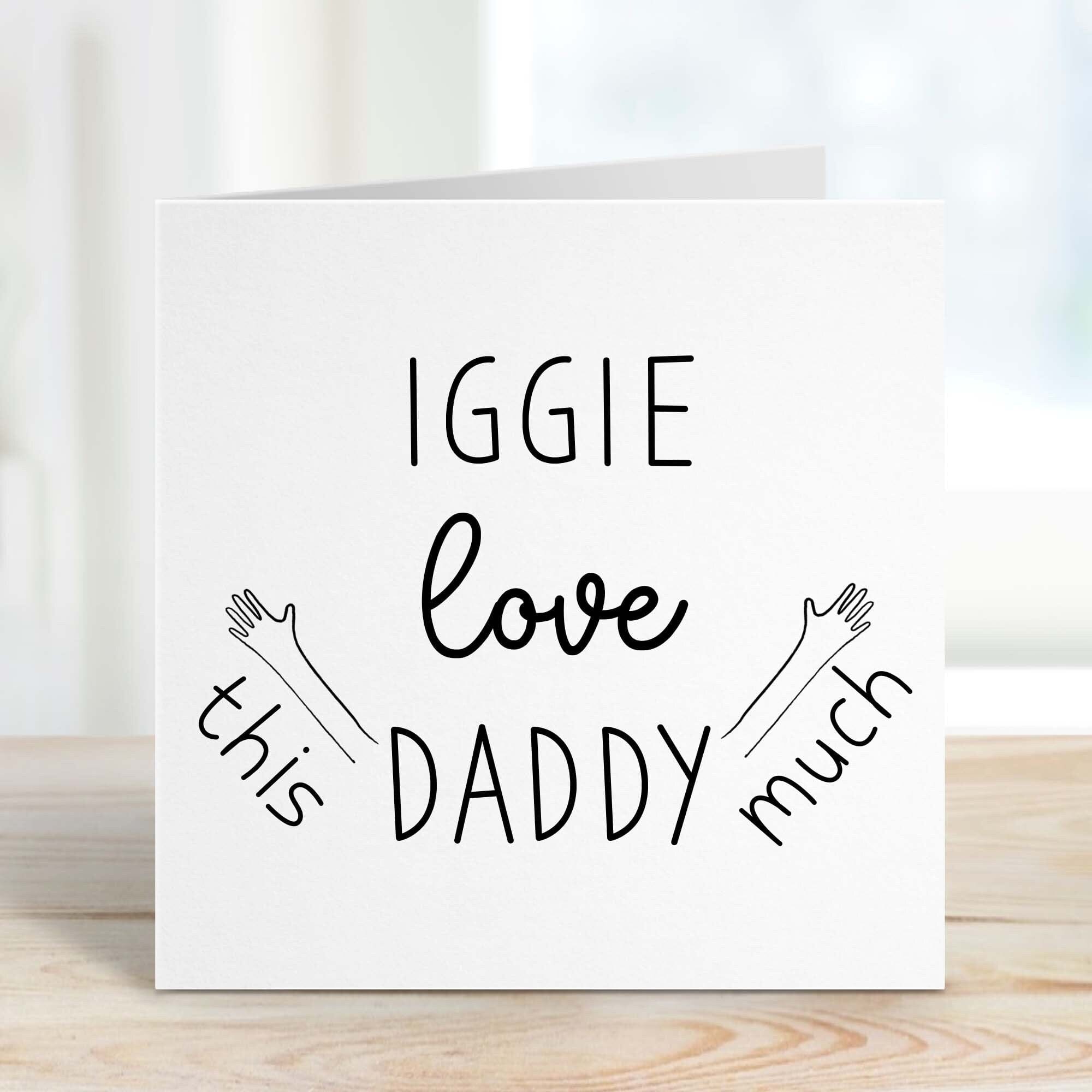 Card For Dad I Love Daddy This Much Fathers Day Dads Birthday Card Dad First Fathers Day Card Dad Card Special Dad Card