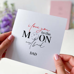 Card For Dad I Love You To The Moon And Back Father's Day Thank You Dad Card Cute Gift Card For Dad's Birthday New Dad Daddy To Be