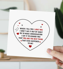 Card For Girlfriend Boyfriend Wife Husband I Love You Card Valentine's Day Card Wedding Card Card For Birthday Romantic Gift Card