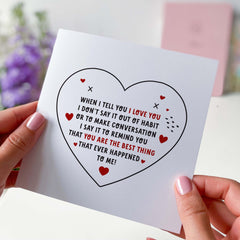 Card For Girlfriend Boyfriend Wife Husband I Love You Card Valentine's Day Card Wedding Card Card For Birthday Romantic Gift Card