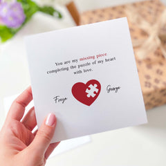 Card For Girlfriend Boyfriend You Are My Missing Piece Puzzle Card Valentine's Day Love Card For Her Him Wife Husband Romantic Gift Card