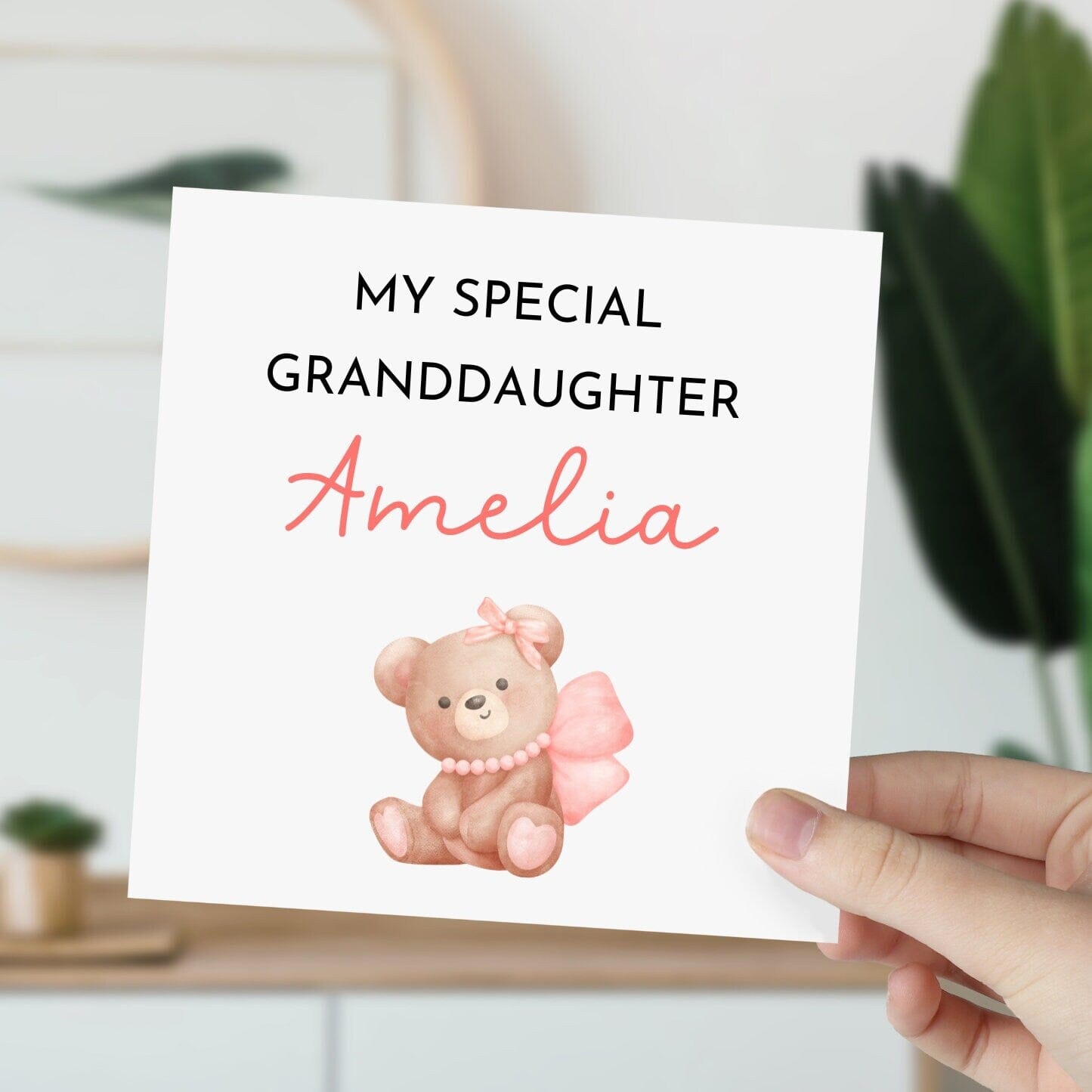 Card For Granddaughter Personalised Granddaughter's Gift Card Birthday Card To A Special Granddaughter Cute Card For Her