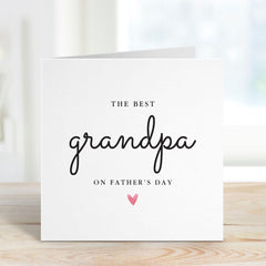 Card for Grandpa The Best Grandpa on Father's Day Minimalist Card from Grandchildren