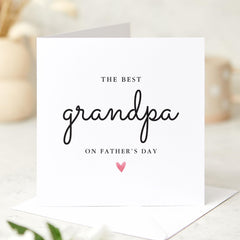Card for Grandpa The Best Grandpa on Father's Day Minimalist Card from Grandchildren