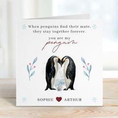 Card For Husband Wife You Are My Penguin Love Card Valentine's Day Anniversary Birthday Love Card For Her Him Boyfriend Girlfriend Gift Card