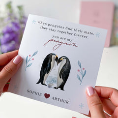 Card For Husband Wife You Are My Penguin Love Card Valentine's Day Anniversary Birthday Love Card For Her Him Boyfriend Girlfriend Gift Card