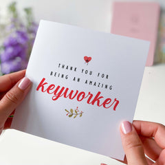 Card For Keyworker Thank You Being An Amazing Keyworker Card Personalised Pre - School Keyworker Card Nursery Teacher Teaching Assistant