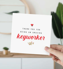 Card For Keyworker Thank You Being An Amazing Keyworker Card Personalised Pre-School Keyworker Card Nursery Teacher Teaching Assistant