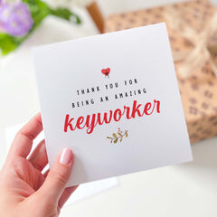 Card For Keyworker Thank You Being An Amazing Keyworker Card Personalised Pre-School Keyworker Card Nursery Teacher Teaching Assistant