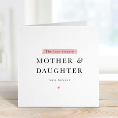 Card for Mum from Daughter Mother Daughter Card Love Between Forever Bond Special Mum Daughter Mothers Day Daughter's Birthday Valentines